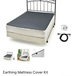 Earthing Sleep Enhancer Mattress Cover - Black.  King